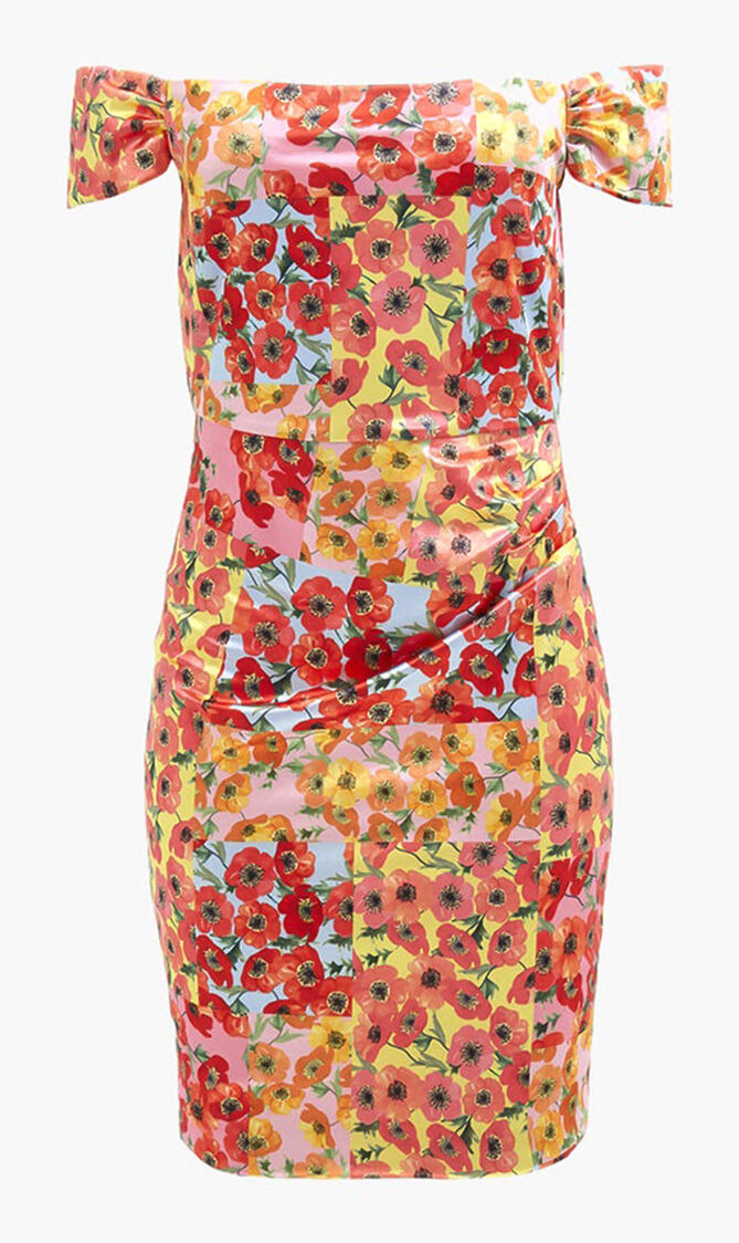 open lace back dress Eco Red Floral Juliana Maxi Dress main image 0