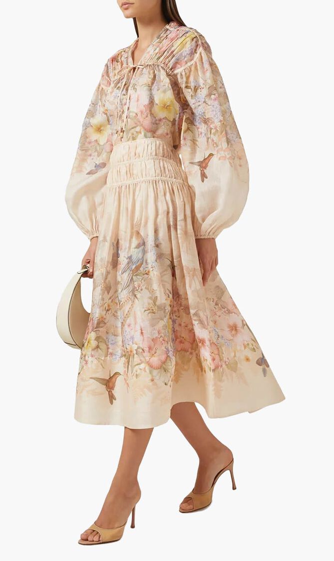 ILLUMINATE DRAWN MIDI SKIRT