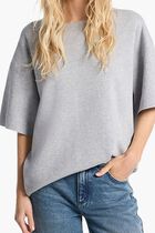 Cotton Short-Sleeve Sweater