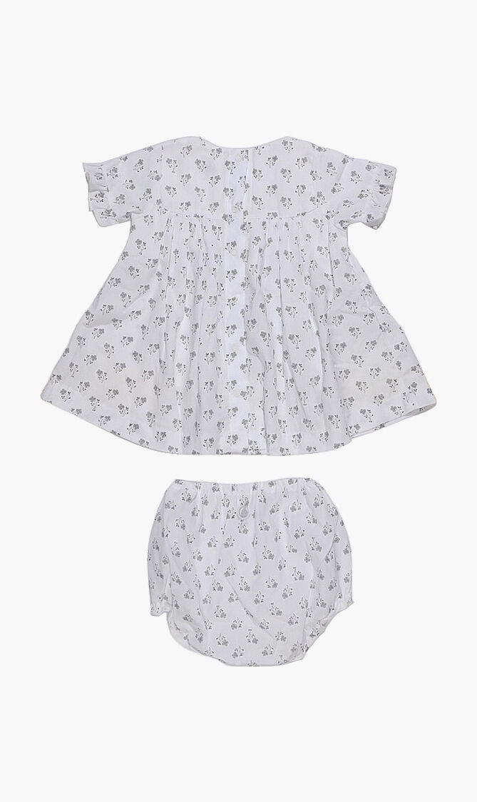 فستان مزين بنقشة الزهور