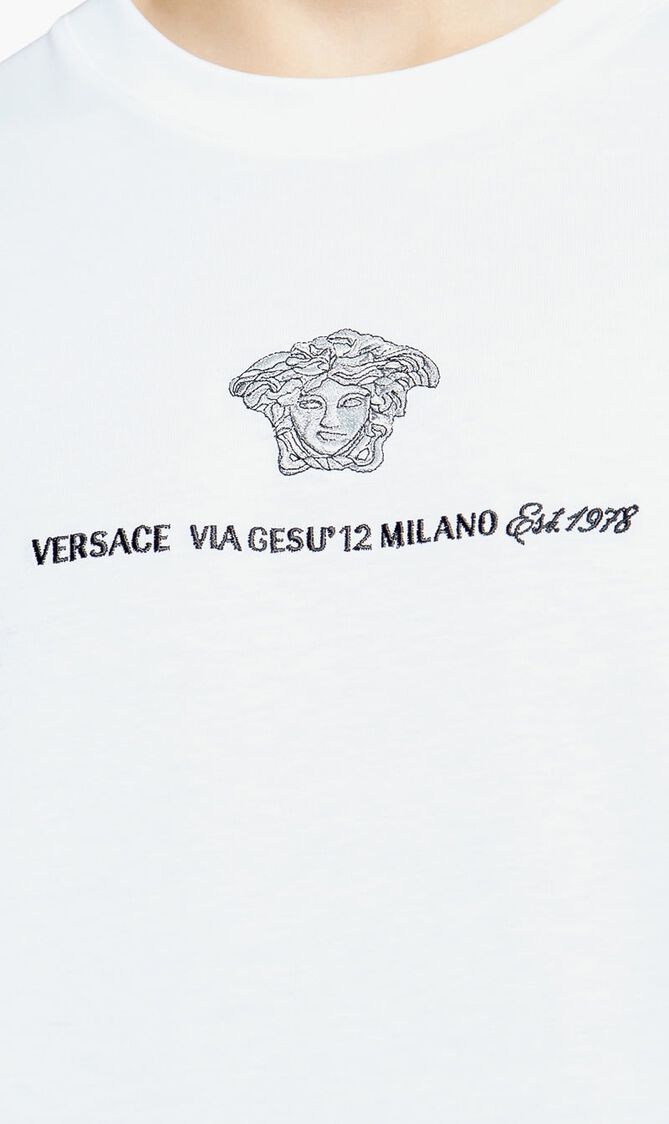 T-SHIRT COMPACT COTTON JERSEY FABRIC + MEDUSA BRANDING EMBROIDERY
