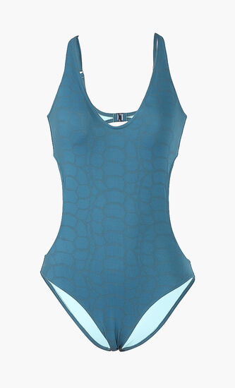 Turtle Scale One-Piece Swimsuit