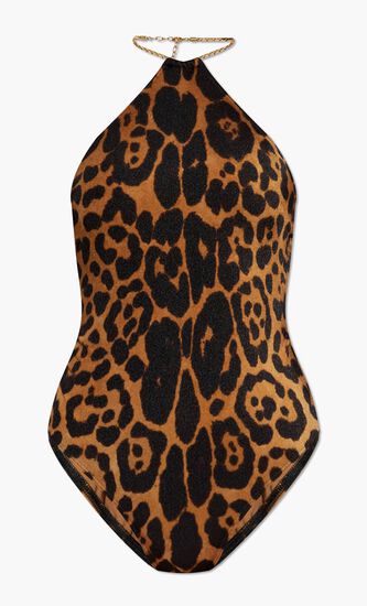 Wild Leopard Halterneck Swimsuit