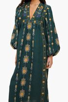 Embroidered Tunic Maxi Dress
