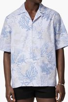 INFORMAL SHIRT STRIPED POPLIN WITH ALL OVER LA VACANZA PRINT