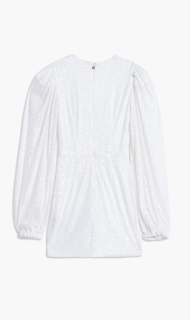 SEQUIN PUFFY SLEEVE DRESS