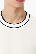 Stretch Pique Stripe Collar T-shirt