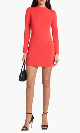 Mock Neck Mini Dress