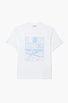 Tennis Court Print Cotton T-shirt