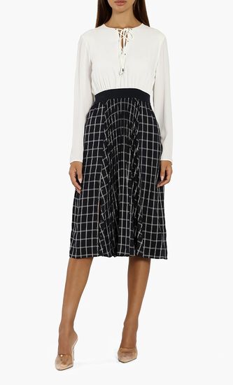 Fancesa Check Midi Dress