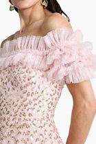 Autumn Leaves Off Shoulder Ballerina Dress