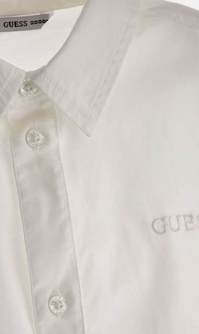 Str. Poplin Adj. Ls Shirt