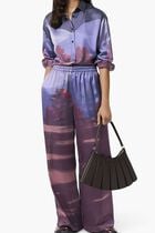 Oversized Landscape Print Pants