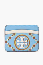 T MONOGRAM CONTRAST EMBOSSED CARD CASE