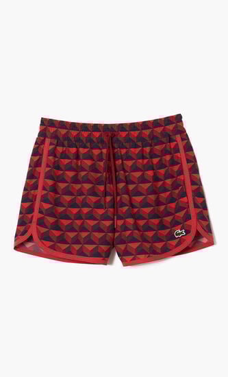 Graphic Print Short Draped Bermuda Shorts