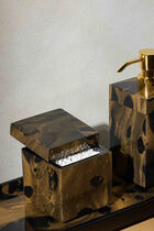 Black Gold Marble Cube Box