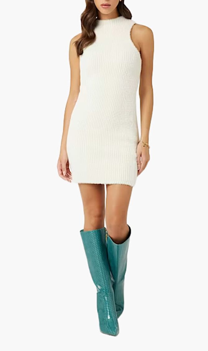 Fuzzy Sweater Dress