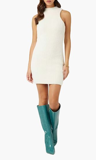 Fuzzy Sweater Dress