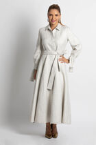 Jacquard Print Trench Gown