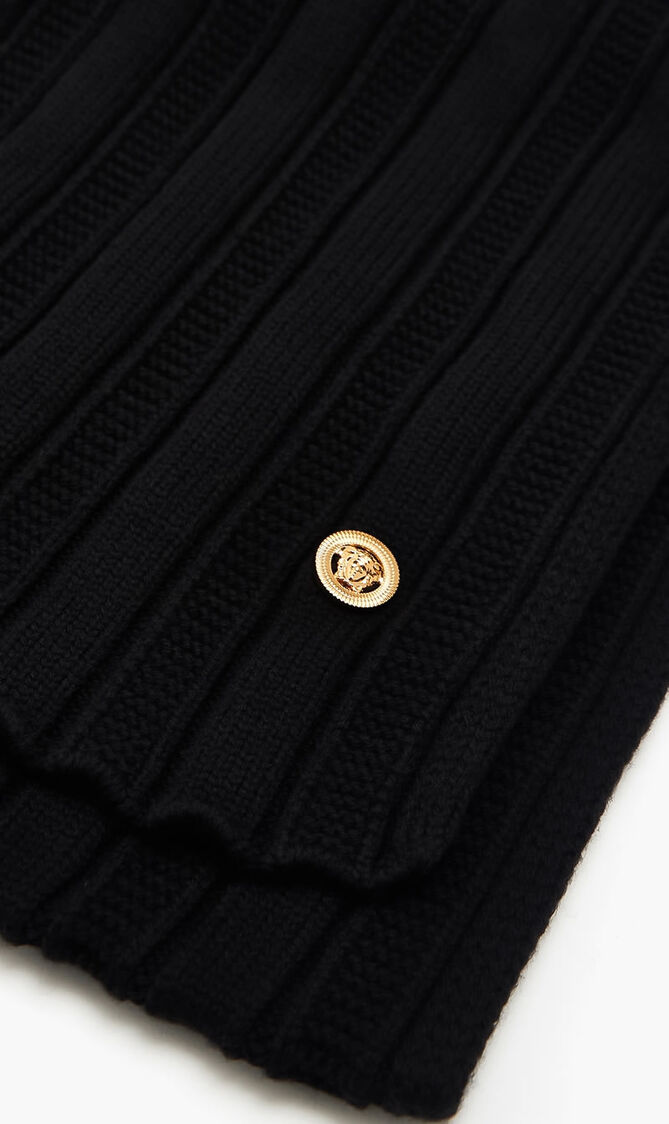 Medusa Ribbed Knit Scarf