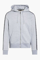 Logo Tape Cotton Blend Zip-Up Hoodie