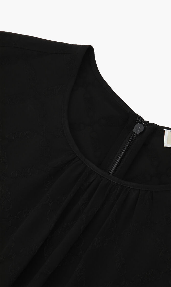 Logo Jacquard Kaftan Dress