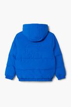 Hooded Puffer Jacket with Crocodile at the back