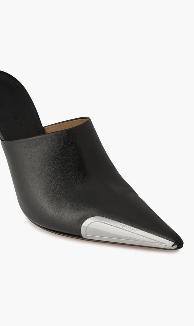 SILVER ALLENFRAME POINTEDMULE BLACK SILV