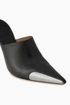 SILVER ALLENFRAME POINTEDMULE BLACK SILV