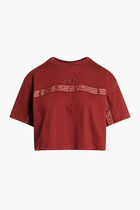 REVA CROP TEE WITH CHEST TAPE DETAIL