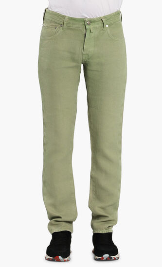 Button Fly Tailored Jeans