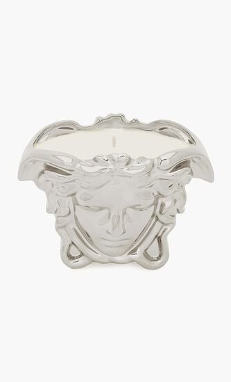 Medusa Grande Candle Silver