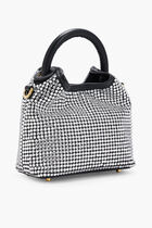 MADELEINE CRYSTAL STRASS/LEATHER SILVER/BLACK