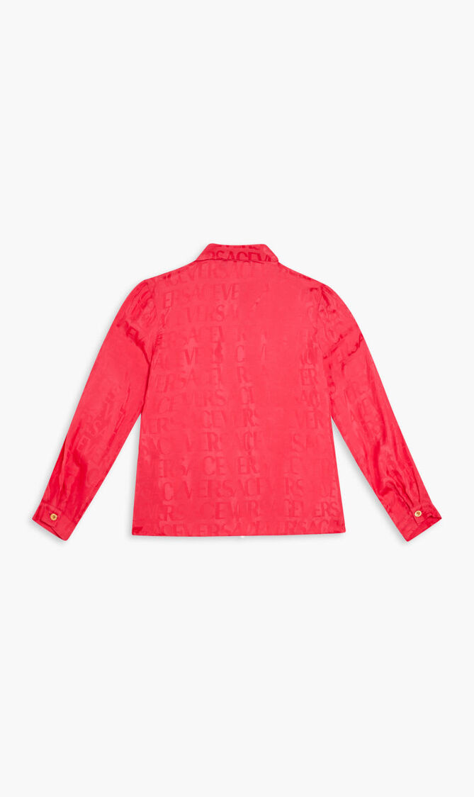 INFORMAL SHIRT VERSACE ON REPEAT KIDS JACQUARD EVER SATIN