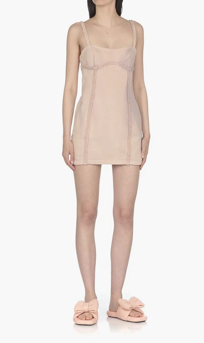 LAUNDRY FLEECE MINI DRESS NUDE NUDE