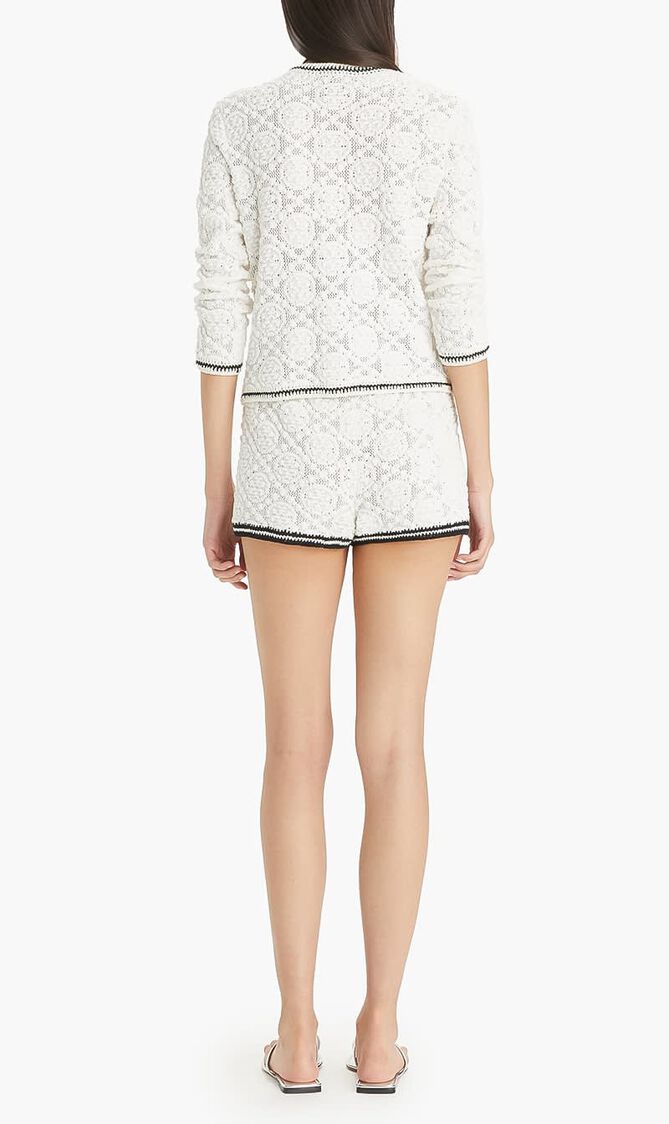 KENDRA LOGO LACE CARDIGAN