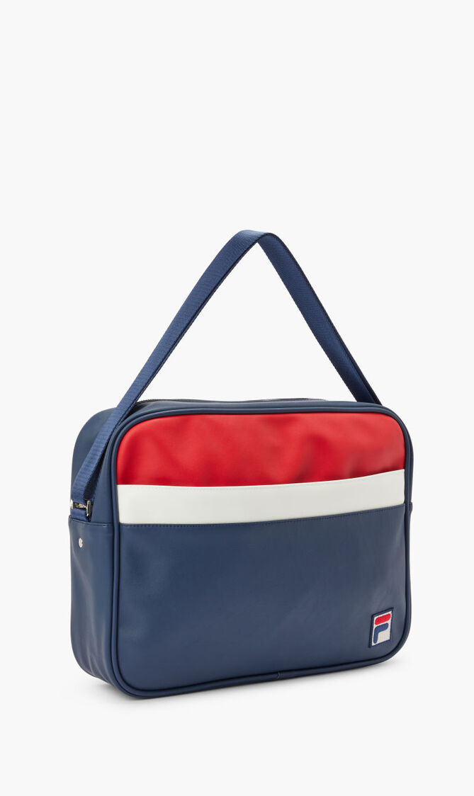 REECE2 FAUX LEATHER MESSENGER SATCHEL