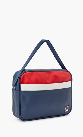 REECE2 FAUX LEATHER MESSENGER SATCHEL