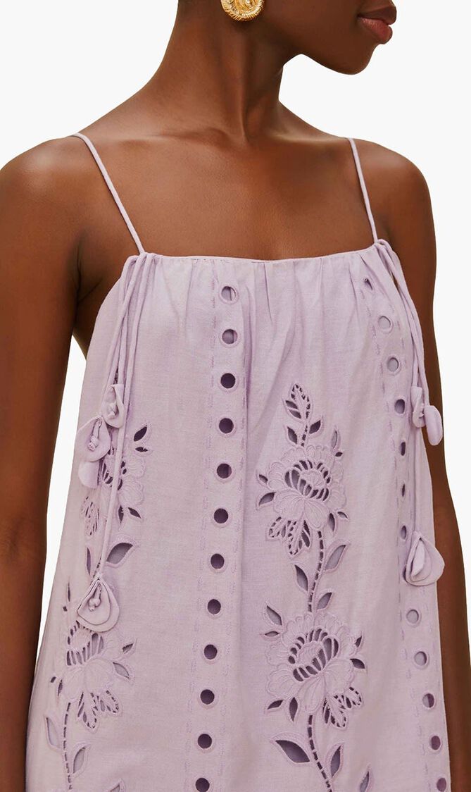 LILAC RICHELIEU SLEEVELESS MAXI DRESS