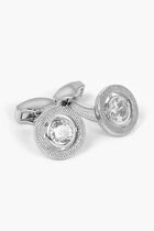 Halo Round Cubic Zirconia Cufflinks