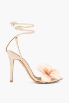 FLOWER BLUSH LEATHER SANDALS