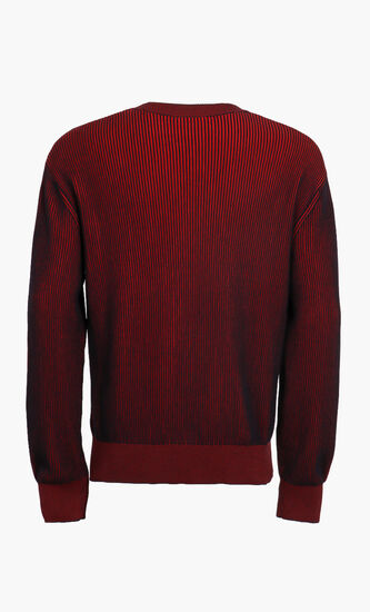 Two-Tone Ribbed Sweater