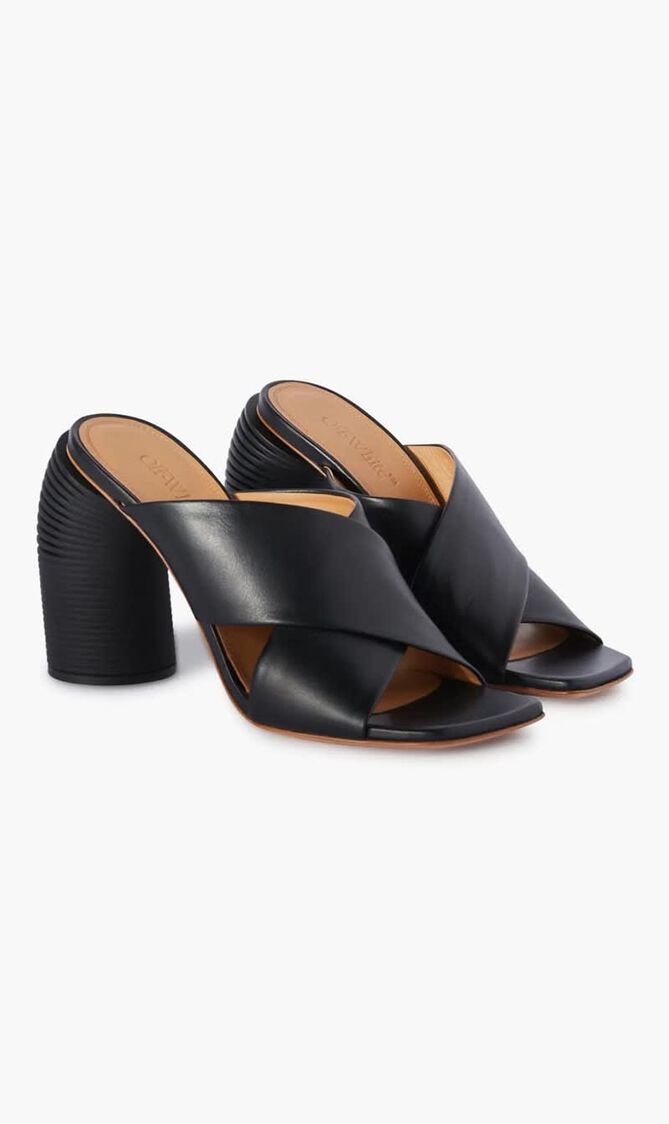 SPRING CRISS CROSS HIGH MULE BLACK BLACK