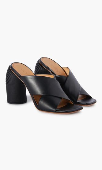 SPRING CRISS CROSS HIGH MULE BLACK BLACK