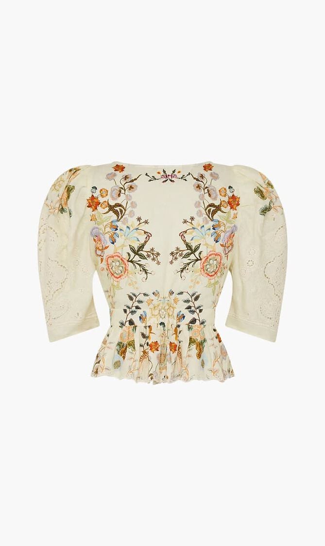 Puff Sleeve Top with Hardware