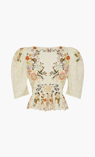 Puff Sleeve Top with Hardware