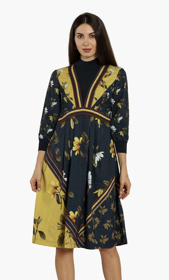 Juudyy Savanna Mockable-Neck Midi Dress