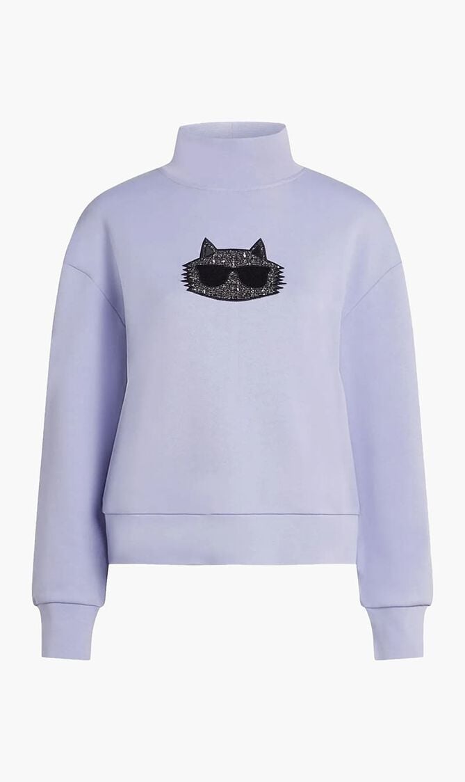 Choupette Patch Turtleneck Sweatshirt