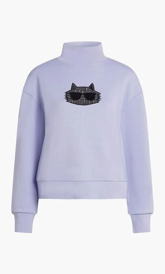 Choupette Patch Turtleneck Sweatshirt