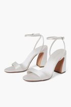 MALIA 90MM CURVED HEEL SIMPLE SANDAL WITH ANKLE STRAP